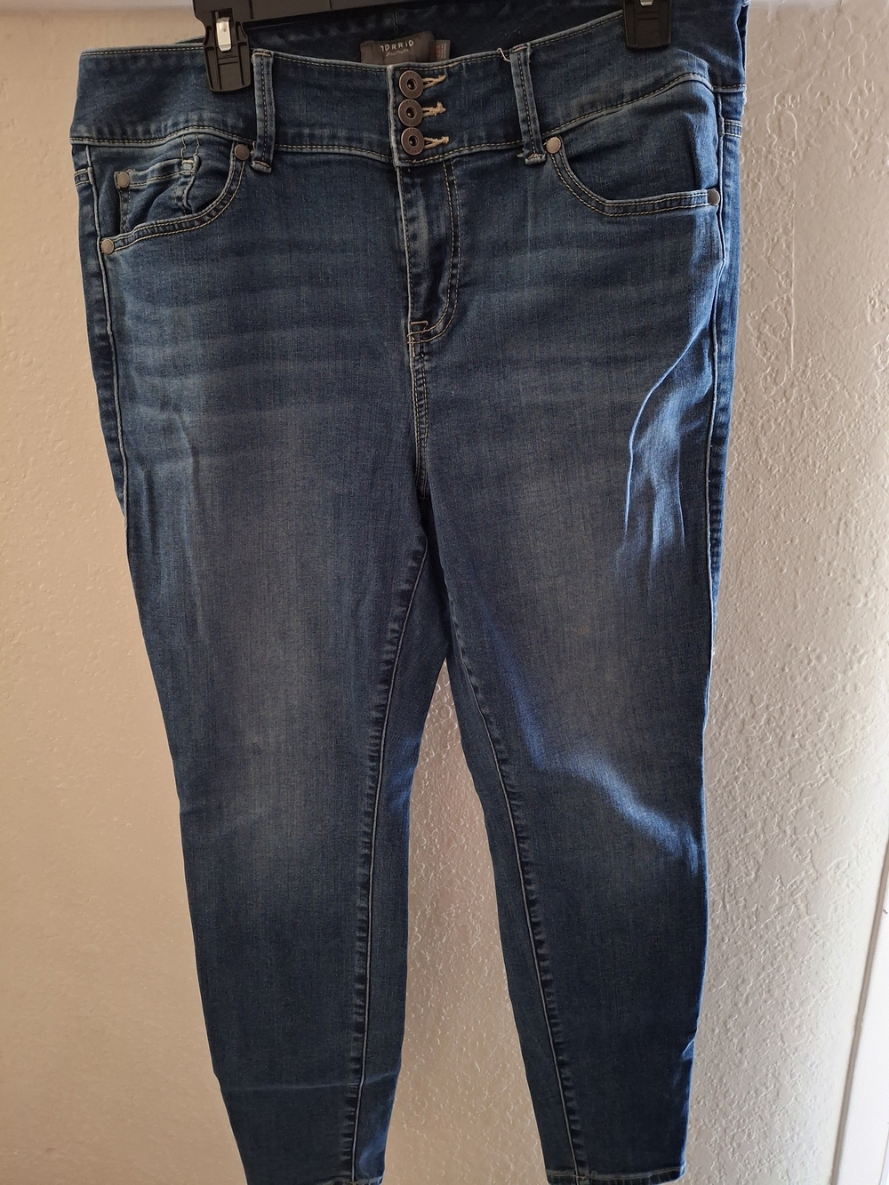 torrid Dark Wash Triple-Button High-Rise Jeggings